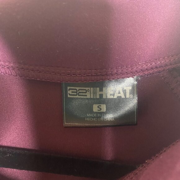 32 Degrees Heat Full Zip Jacket Womens Size S Burgundy Soft Pockets Athleisure - Picture 2 of 11